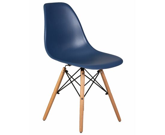 Набор 4 шт Стул обеденный DOBRIN DSW, ножки светлый бук, цвет тёмно-синий (BE-12), Вариант: ножки светлый бук, цвет тёмно-синий (BE-12), изображение 3 | Интернет магазин мебели и декора LifeDekor