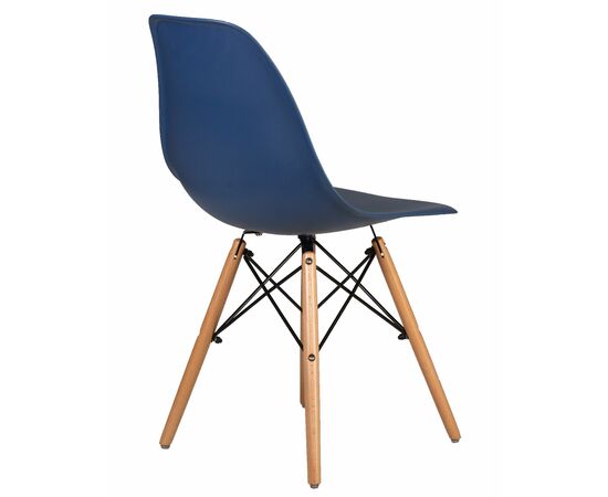 Набор 4 шт Стул обеденный DOBRIN DSW, ножки светлый бук, цвет тёмно-синий (BE-12), Вариант: ножки светлый бук, цвет тёмно-синий (BE-12), изображение 5 | Интернет магазин мебели и декора LifeDekor