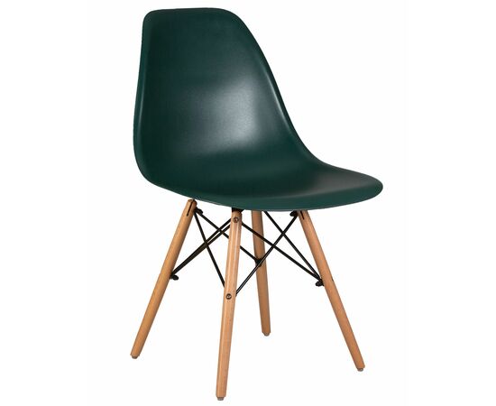 Набор 4 шт Стул обеденный DOBRIN DSW, ножки светлый бук, цвет тёмно-зеленый (G-13), Вариант: ножки светлый бук, цвет тёмно-зеленый (G-13), изображение 2 | Интернет магазин мебели и декора LifeDekor