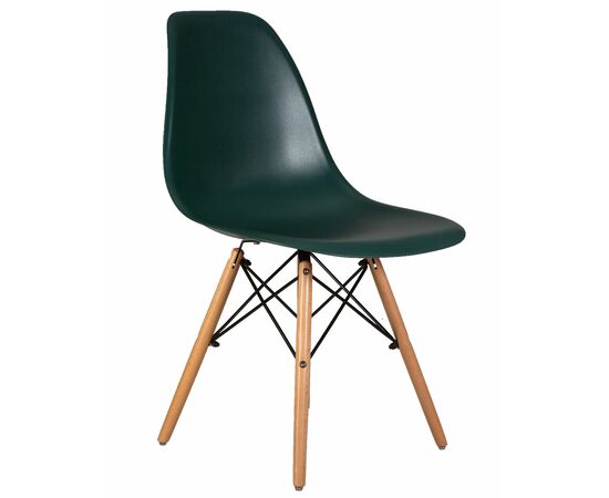 Набор 4 шт Стул обеденный DOBRIN DSW, ножки светлый бук, цвет тёмно-зеленый (G-13), Вариант: ножки светлый бук, цвет тёмно-зеленый (G-13), изображение 3 | Интернет магазин мебели и декора LifeDekor