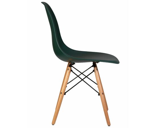 Набор 4 шт Стул обеденный DOBRIN DSW, ножки светлый бук, цвет тёмно-зеленый (G-13), Вариант: ножки светлый бук, цвет тёмно-зеленый (G-13), изображение 4 | Интернет магазин мебели и декора LifeDekor