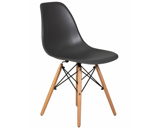 Набор 4 шт Стул обеденный DOBRIN DSW, ножки светлый бук, цвет тёмно-серый (GR-04), Вариант: ножки светлый бук, цвет тёмно-серый (GR-04), изображение 3 | Интернет магазин мебели и декора LifeDekor