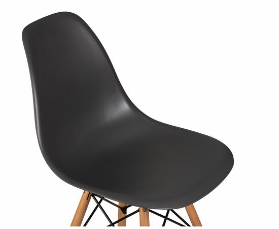 Набор 4 шт Стул обеденный DOBRIN DSW, ножки светлый бук, цвет тёмно-серый (GR-04), Вариант: ножки светлый бук, цвет тёмно-серый (GR-04), изображение 8 | Интернет магазин мебели и декора LifeDekor