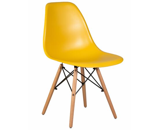 Набор 4 шт Стул обеденный DOBRIN DSW, ножки светлый бук, цвет горчичный (Y-03), Вариант: ножки светлый бук, цвет горчичный (Y-03), изображение 2 | Интернет магазин мебели и декора LifeDekor