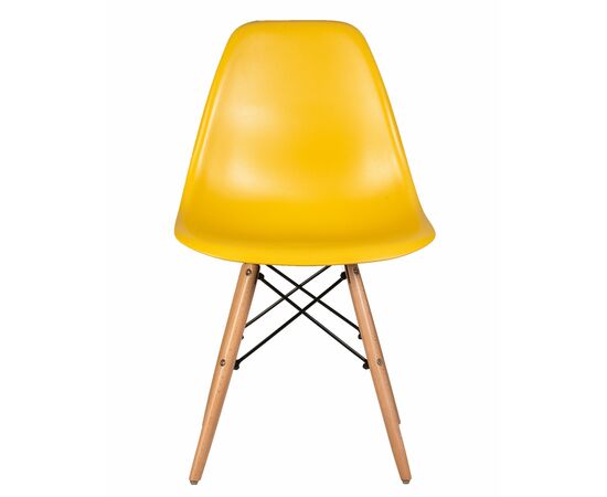 Набор 4 шт Стул обеденный DOBRIN DSW, ножки светлый бук, цвет горчичный (Y-03), Вариант: ножки светлый бук, цвет горчичный (Y-03), изображение 7 | Интернет магазин мебели и декора LifeDekor