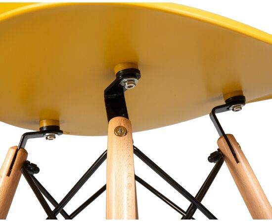 Набор 4 шт Стул обеденный DOBRIN DSW, ножки светлый бук, цвет горчичный (Y-03), Вариант: ножки светлый бук, цвет горчичный (Y-03), изображение 9 | Интернет магазин мебели и декора LifeDekor