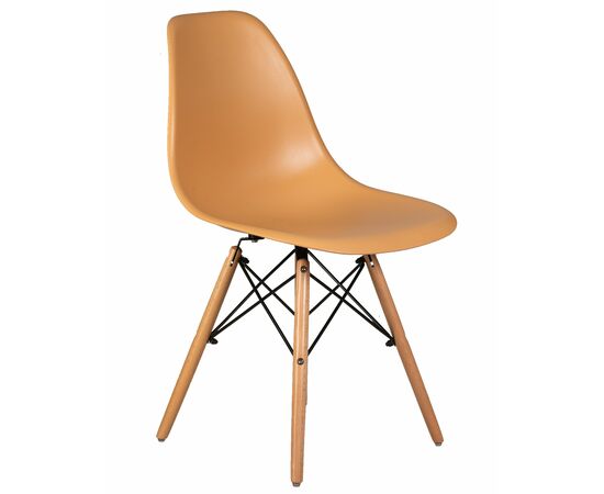 Набор 4 шт Стул обеденный DOBRIN DSW, ножки светлый бук, цвет персиковый (NX-Y-06), Вариант: ножки светлый бук, цвет персиковый (NX-Y-06), изображение 3 | Интернет магазин мебели и декора LifeDekor