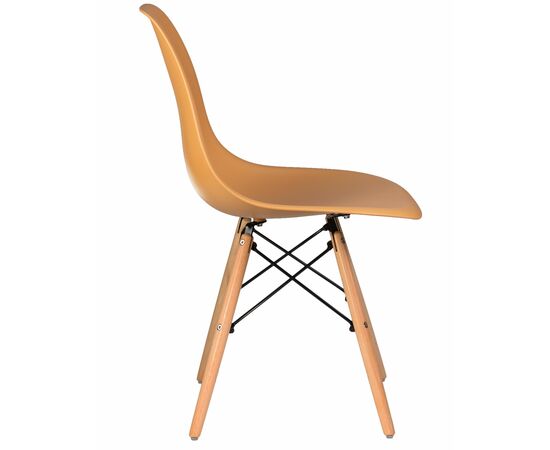 Набор 4 шт Стул обеденный DOBRIN DSW, ножки светлый бук, цвет персиковый (NX-Y-06), Вариант: ножки светлый бук, цвет персиковый (NX-Y-06), изображение 4 | Интернет магазин мебели и декора LifeDekor