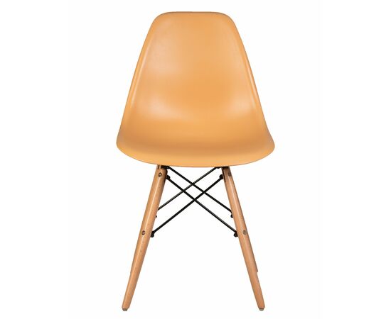 Набор 4 шт Стул обеденный DOBRIN DSW, ножки светлый бук, цвет персиковый (NX-Y-06), Вариант: ножки светлый бук, цвет персиковый (NX-Y-06), изображение 7 | Интернет магазин мебели и декора LifeDekor