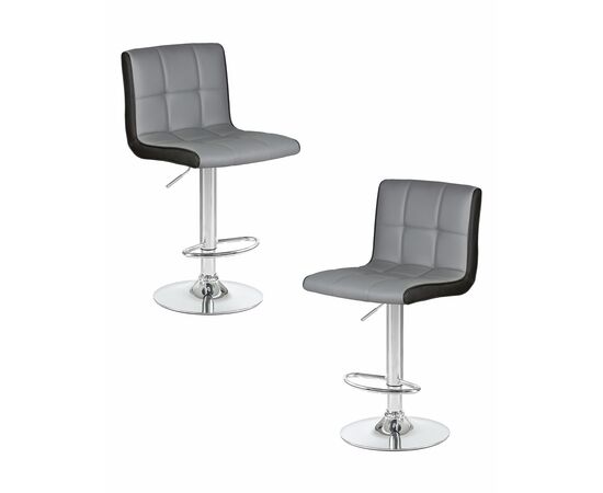 Набор 2 шт Стул барный DOBRIN CANDY, светло-серый-чёрный, Вариант: светло-серый-чёрный | Интернет магазин мебели и декора LifeDekor