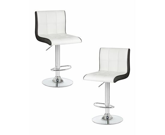 Набор 2 шт Стул барный DOBRIN CANDY, бело-чёрный, Вариант: бело-чёрный | Интернет магазин мебели и декора LifeDekor