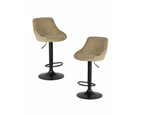 Набор 2 шт Стул барный DOBRIN LOGAN BLACK, мокко велюр (MJ9-9), Вариант: мокко велюр (MJ9-9) | Интернет магазин мебели и декора LifeDekor