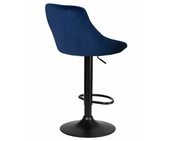 Набор 2 шт Стул барный DOBRIN LOGAN BLACK, синий велюр (MJ9-117), Вариант: синий велюр (MJ9-117), изображение 5 | Интернет магазин мебели и декора LifeDekor