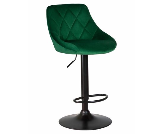 Набор 2 шт Стул барный DOBRIN LOGAN BLACK, зеленый велюр (MJ9-88), Вариант: зеленый велюр (MJ9-88), изображение 2 | Интернет магазин мебели и декора LifeDekor