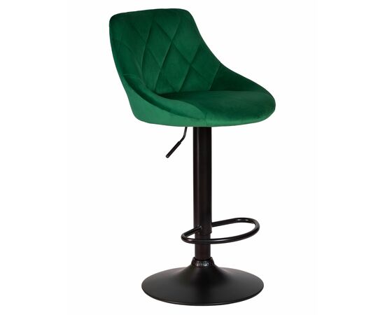 Набор 2 шт Стул барный DOBRIN LOGAN BLACK, зеленый велюр (MJ9-88), Вариант: зеленый велюр (MJ9-88), изображение 3 | Интернет магазин мебели и декора LifeDekor