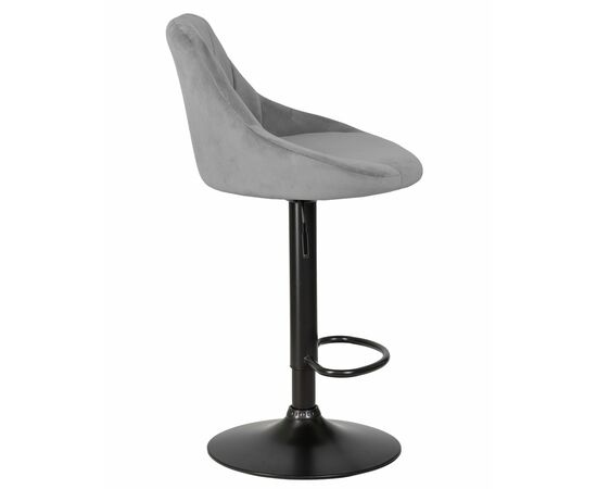 Набор 2 шт Стул барный DOBRIN LOGAN BLACK, серый велюр (MJ9-75), Вариант: серый велюр (MJ9-75), изображение 4 | Интернет магазин мебели и декора LifeDekor