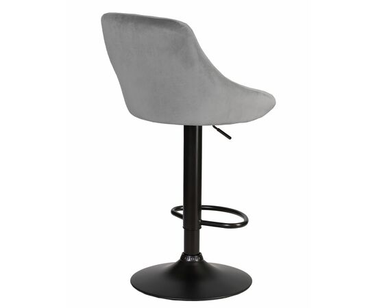 Набор 2 шт Стул барный DOBRIN LOGAN BLACK, серый велюр (MJ9-75), Вариант: серый велюр (MJ9-75), изображение 5 | Интернет магазин мебели и декора LifeDekor