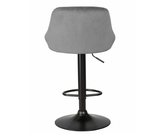 Набор 2 шт Стул барный DOBRIN LOGAN BLACK, серый велюр (MJ9-75), Вариант: серый велюр (MJ9-75), изображение 6 | Интернет магазин мебели и декора LifeDekor