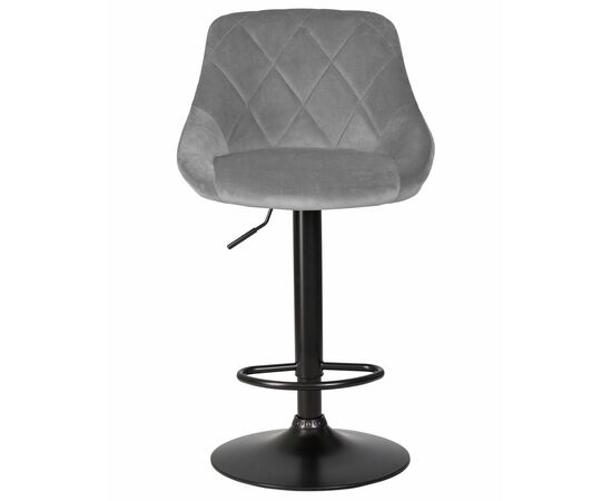 Набор 2 шт Стул барный DOBRIN LOGAN BLACK, серый велюр (MJ9-75), Вариант: серый велюр (MJ9-75), изображение 7 | Интернет магазин мебели и декора LifeDekor
