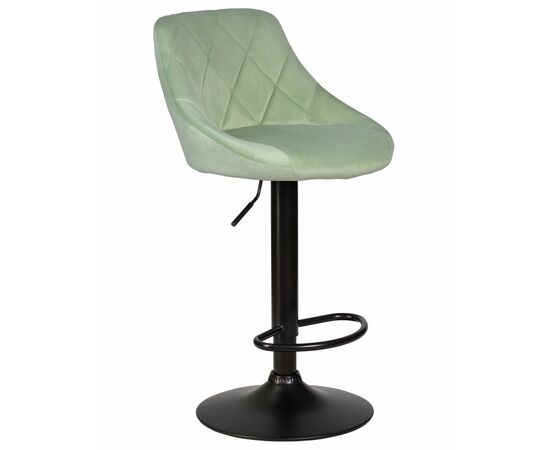 Набор 2 шт Стул барный DOBRIN LOGAN BLACK, мятный велюр (MJ9-87), Вариант: мятный велюр (MJ9-87), изображение 3 | Интернет магазин мебели и декора LifeDekor