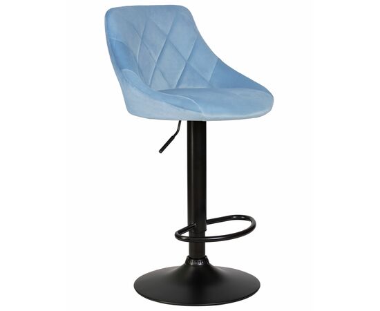 Набор 2 шт Стул барный DOBRIN LOGAN BLACK, пудрово-голубой велюр (MJ9-74), Вариант: пудрово-голубой велюр (MJ9-74), изображение 3 | Интернет магазин мебели и декора LifeDekor