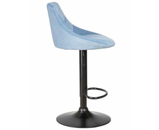 Набор 2 шт Стул барный DOBRIN LOGAN BLACK, пудрово-голубой велюр (MJ9-74), Вариант: пудрово-голубой велюр (MJ9-74), изображение 4 | Интернет магазин мебели и декора LifeDekor