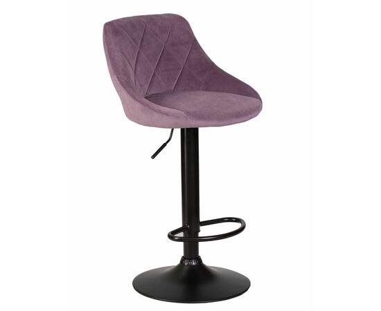 Набор 2 шт Стул барный DOBRIN LOGAN BLACK, пудрово-сиреневый велюр (MJ9-52), Вариант: пудрово-сиреневый велюр (MJ9-52), изображение 3 | Интернет магазин мебели и декора LifeDekor