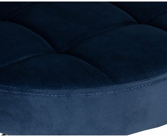 Набор 2 шт Табурет барный DOBRIN BRUNO BLACK, синий велюр (MJ9-117), Вариант: синий велюр (MJ9-117), изображение 4 | Интернет магазин мебели и декора LifeDekor