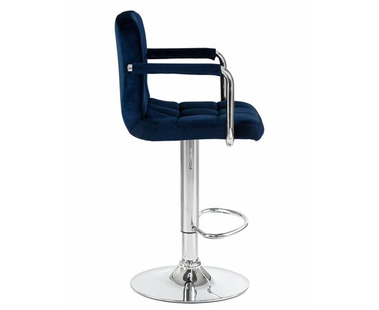 Набор 2 шт Стул барный DOBRIN KRUGER ARM, синий велюр (MJ9-117), Вариант: синий велюр (MJ9-117), изображение 4 | Интернет магазин мебели и декора LifeDekor