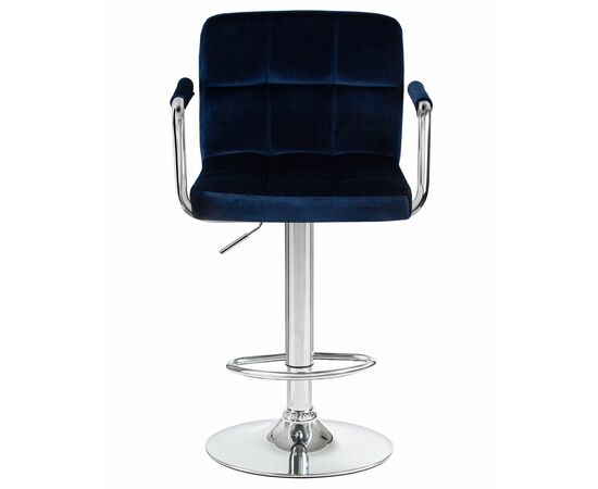 Набор 2 шт Стул барный DOBRIN KRUGER ARM, синий велюр (MJ9-117), Вариант: синий велюр (MJ9-117), изображение 7 | Интернет магазин мебели и декора LifeDekor