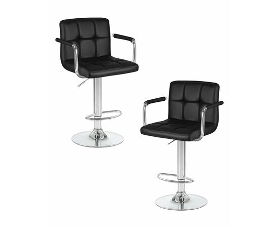 Набор 2 шт Стул барный DOBRIN KRUGER ARM, чёрный, Вариант: чёрный | Интернет магазин мебели и декора LifeDekor