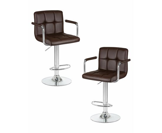 Набор 2 шт Стул барный DOBRIN KRUGER ARM, коричневый, Вариант: коричневый | Интернет магазин мебели и декора LifeDekor