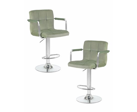 Набор 2 шт Стул барный DOBRIN KRUGER ARM, мятный велюр (MJ9-87), Вариант: мятный велюр (MJ9-87) | Интернет магазин мебели и декора LifeDekor