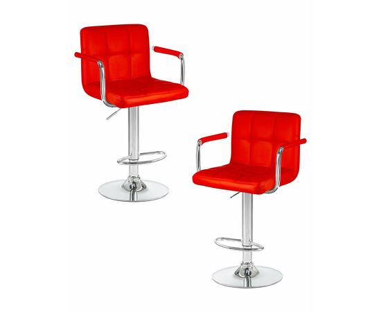 Набор 2 шт Стул барный DOBRIN KRUGER ARM, красный, Вариант: красный | Интернет магазин мебели и декора LifeDekor