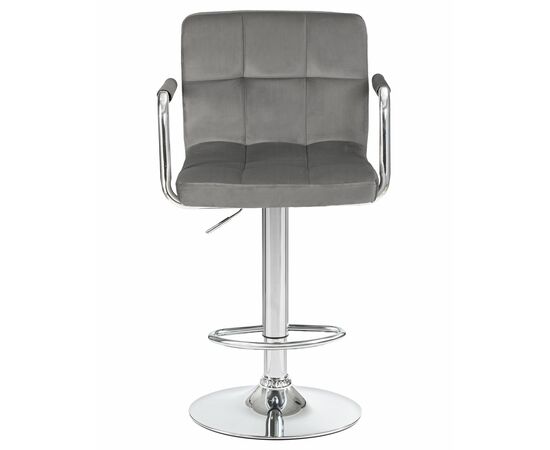 Набор 2 шт Стул барный DOBRIN KRUGER ARM, серый велюр (MJ9-75), Вариант: серый велюр (MJ9-75), изображение 7 | Интернет магазин мебели и декора LifeDekor