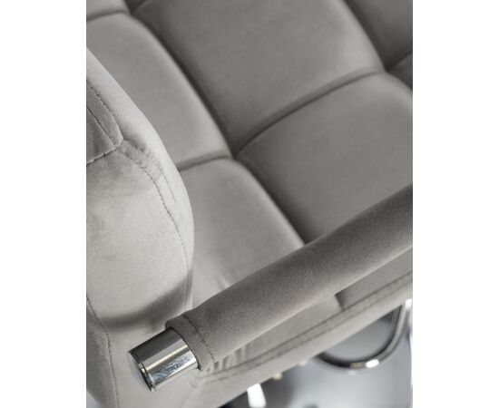 Набор 2 шт Стул барный DOBRIN KRUGER ARM, серый велюр (MJ9-75), Вариант: серый велюр (MJ9-75), изображение 11 | Интернет магазин мебели и декора LifeDekor