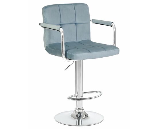 Набор 2 шт Стул барный DOBRIN KRUGER ARM, пудрово-голубой велюр (MJ9-74), Вариант: пудрово-голубой велюр (MJ9-74), изображение 2 | Интернет магазин мебели и декора LifeDekor
