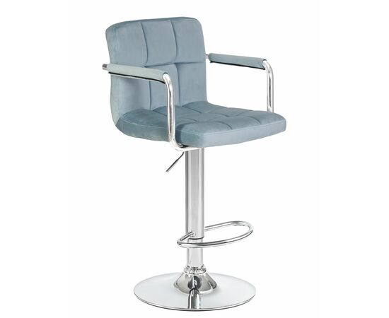 Набор 2 шт Стул барный DOBRIN KRUGER ARM, пудрово-голубой велюр (MJ9-74), Вариант: пудрово-голубой велюр (MJ9-74), изображение 3 | Интернет магазин мебели и декора LifeDekor