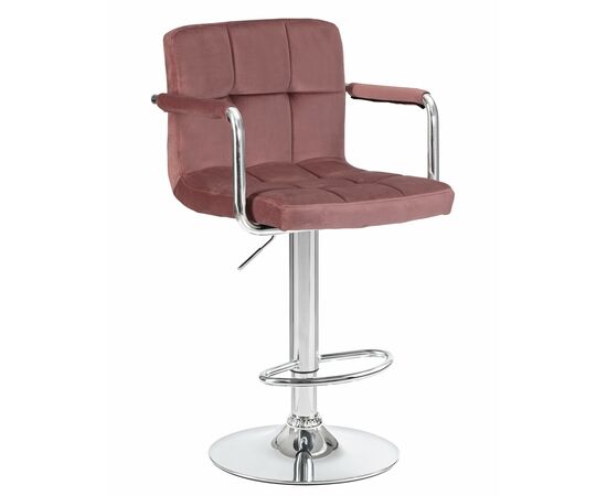 Набор 2 шт Стул барный DOBRIN KRUGER ARM, пудрово-розовый велюр (MJ9-32), Вариант: пудрово-розовый велюр (MJ9-32), изображение 2 | Интернет магазин мебели и декора LifeDekor