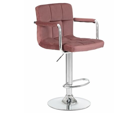 Набор 2 шт Стул барный DOBRIN KRUGER ARM, пудрово-розовый велюр (MJ9-32), Вариант: пудрово-розовый велюр (MJ9-32), изображение 3 | Интернет магазин мебели и декора LifeDekor