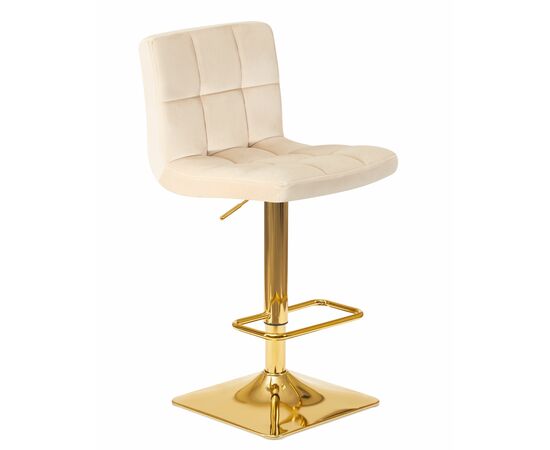 Набор 2 шт Стул барный DOBRIN GOLDIE, бежевый велюр (MJ9-10), Вариант: бежевый велюр (MJ9-10), изображение 3 | Интернет магазин мебели и декора LifeDekor