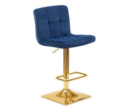 Набор 2 шт Стул барный DOBRIN GOLDIE, синий велюр (MJ9-117), Вариант: синий велюр (MJ9-117), изображение 3 | Интернет магазин мебели и декора LifeDekor