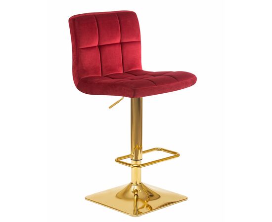 Набор 2 шт Стул барный DOBRIN GOLDIE, бордовый велюр (MJ9-43), Вариант: бордовый велюр (MJ9-43), изображение 3 | Интернет магазин мебели и декора LifeDekor