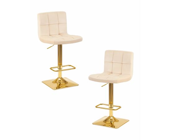 Набор 2 шт Стул барный DOBRIN GOLDIE, бежевый велюр (MJ9-10), Вариант: бежевый велюр (MJ9-10) | Интернет магазин мебели и декора LifeDekor