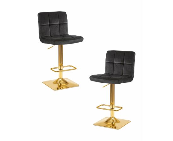 Набор 2 шт Стул барный DOBRIN GOLDIE, черный велюр (MJ9-101), Вариант: черный велюр (MJ9-101) | Интернет магазин мебели и декора LifeDekor