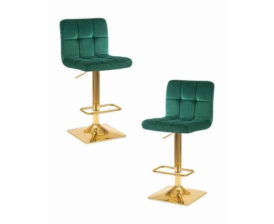 Набор 2 шт Стул барный DOBRIN GOLDIE, зеленый велюр (MJ9-88), Вариант: зеленый велюр (MJ9-88) | Интернет магазин мебели и декора LifeDekor