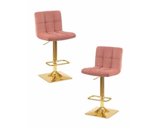 Набор 2 шт Стул барный DOBRIN GOLDIE, пудрово-розовый велюр (MJ9-32), Вариант: пудрово-розовый велюр (MJ9-32) | Интернет магазин мебели и декора LifeDekor