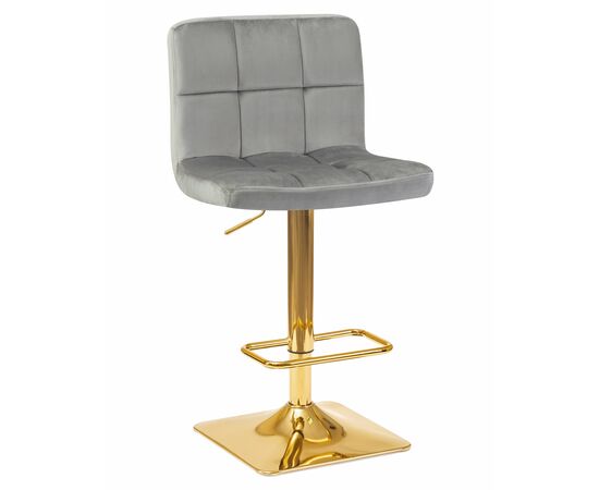 Набор 2 шт Стул барный DOBRIN GOLDIE, серый велюр (MJ9-75), Вариант: серый велюр (MJ9-75), изображение 2 | Интернет магазин мебели и декора LifeDekor