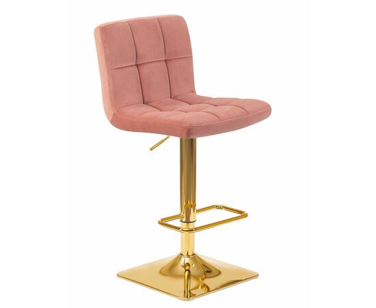 Набор 2 шт Стул барный DOBRIN GOLDIE, пудрово-розовый велюр (MJ9-32), Вариант: пудрово-розовый велюр (MJ9-32), изображение 3 | Интернет магазин мебели и декора LifeDekor