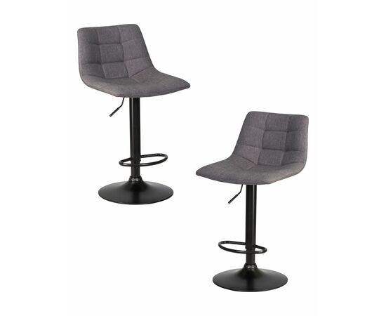 Набор 2 шт Стул барный DOBRIN TAILOR BLACK, серая ткань (188-55), Вариант: серая ткань (188-55) | Интернет магазин мебели и декора LifeDekor